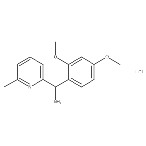 (2,4-Dimethoxyphenyl)-(6-methylpyridin-2-yl)methanamine;hydrochloride Structure