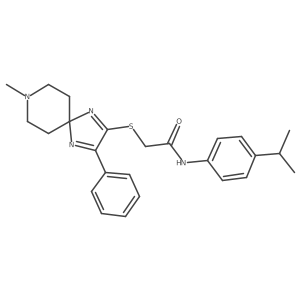N-(4-isopropylphenyl)-2-((8-methyl-3-phenyl-1,4,8-triazaspiro[4.5]deca-1,3-dien-2-yl)thio)acetamide Structure