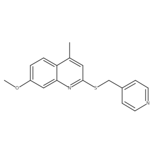 7-Methoxy-4-methyl-2-[(pyridin-4-ylmethyl)sulfanyl]quinoline Structure