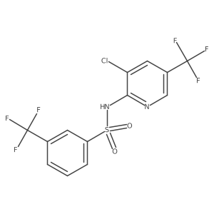 N-[3-chloro-5-(trifluoromethyl)pyridin-2-yl]-3-(trifluoromethyl)benzene-1-sulfonamide结构式