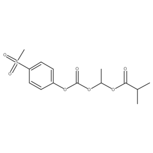 1-[(4-Methanesulfonylphenoxycarbonyl)oxy]ethyl 2-methylpropanoate Structure
