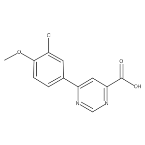 6-(3-Chloro-4-methoxyphenyl)-4-pyrimidinecarboxylic acid Structure
