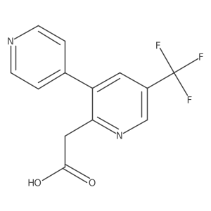 2-(3-(Pyridin-4-yl)-5-(trifluoromethyl)pyridin-2-yl)acetic acid Structure