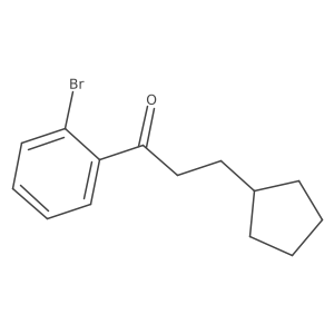 1-(2-Bromophenyl)-3-cyclopentylpropan-1-one结构式