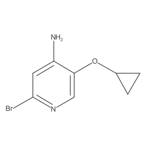 2-Bromo-5-cyclopropoxypyridin-4-amine Structure