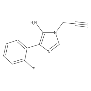 4-(2-Fluorophenyl)-1-(prop-2-yn-1-yl)-1H-imidazol-5-amine结构式