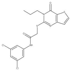 N-(3,5-dichlorophenyl)-2-[(4-oxo-3-propyl-3,4-dihydrothieno[3,2-d]pyrimidin-2-yl)sulfanyl]acetamide Structure