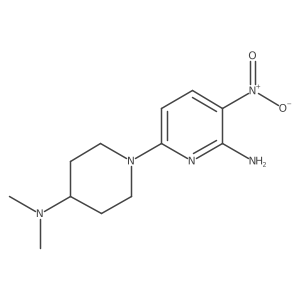 6-(4-Dimethylamino-piperidin-1-yl)-3-nitro-pyridin-2-yl-amine结构式