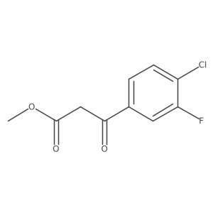 Methyl 3-(4-chloro-3-fluorophenyl)-3-oxopropanoate结构式