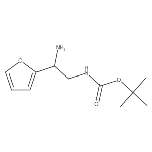 tert-butyl N-[2-amino-2-(furan-2-yl)ethyl]carbamate结构式