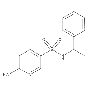 6-Amino-N-(1-phenylethyl)-3-pyridinesulfonamide结构式
