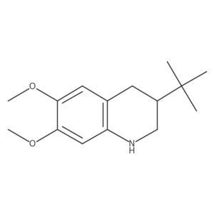 Quinoline, 3-(1,1-dimethylethyl)-1,2,3,4-tetrahydro-6,7-dimethoxy- Structure