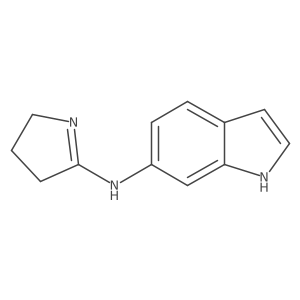 N-(3,4-dihydro-2H-pyrrol-5-yl)-1H-indol-6-amine结构式
