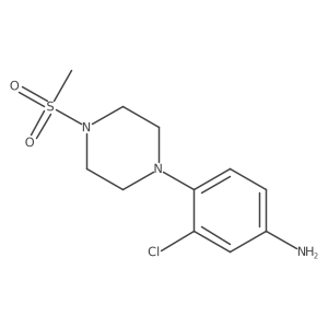 {3-Chloro-4-[4-(methylsulfonyl)piperazin-1-yl]phenyl}amine结构式