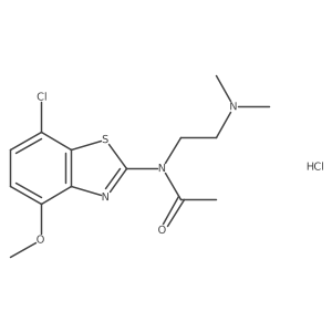 N-(7-chloro-4-methoxybenzo[d]thiazol-2-yl)-N-(2-(dimethylamino)ethyl)acetamide hydrochloride结构式