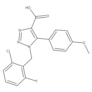 1-(2-chloro-6-fluorobenzyl)-5-(4-methoxyphenyl)-1H-1,2,3-triazole-4-carboxylic acid结构式