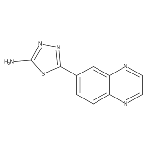2-Amino-5-(6-quinoxalinyl)-1,3,4-thiadiazole结构式