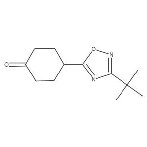 4-(3-Tert-butyl-1,2,4-oxadiazol-5-yl)cyclohexan-1-one Structure