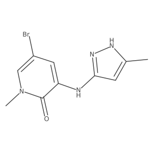 5-Bromo-1-methyl-3-(5-methyl-1H-pyrazol-3-ylamino)pyridin-2(1H)-one Structure
