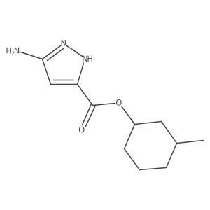 3-methylcyclohexyl 5-amino-1H-pyrazole-3-carboxylate结构式