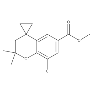 Methyl 8-chloro-2,2-dimethylspiro[chroman-4,1'-cyclopropane]-6-carboxylate Structure