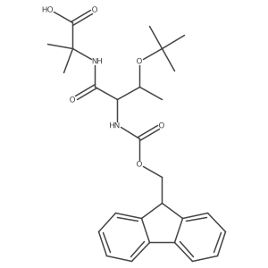 2-[(2S,3R)-3-(tert-butoxy)-2-({[(9H-fluoren-9-yl)methoxy]carbonyl}amino)butanamido]-2-methylpropanoic acid结构式