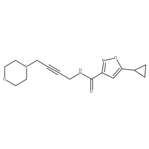 5-cyclopropyl-N-(4-morpholinobut-2-ynyl)isoxazole-3-carboxamide结构式