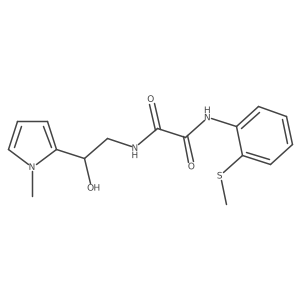 N1-(2-hydroxy-2-(1-methyl-1H-pyrrol-2-yl)ethyl)-N2-(2-(methylthio)phenyl)oxalamide Structure