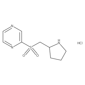 2-((Pyrrolidin-2-ylmethyl)sulfonyl)pyrazine hydrochloride结构式