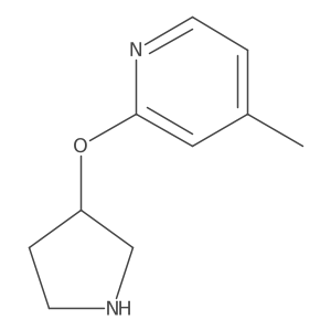 4-methyl-2-[(3R)-pyrrolidin-3-yloxy]pyridine Structure