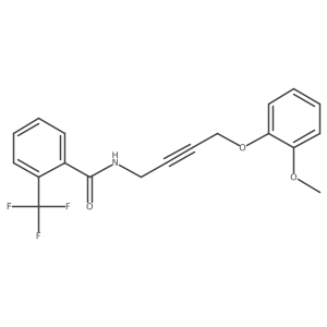 N-(4-(2-methoxyphenoxy)but-2-yn-1-yl)-2-(trifluoromethyl)benzamide结构式