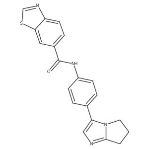 N-(4-(6,7-dihydro-5H-pyrrolo[1,2-a]imidazol-3-yl)phenyl)benzo[d]thiazole-6-carboxamide Structure