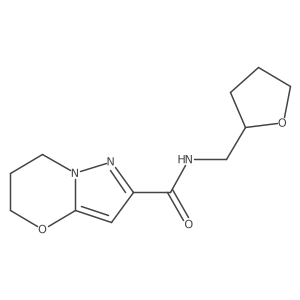 N-((tetrahydrofuran-2-yl)methyl)-6,7-dihydro-5H-pyrazolo[5,1-b][1,3]oxazine-2-carboxamide Structure