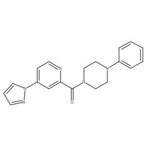 (4-(1H-pyrazol-1-yl)pyridin-2-yl)(4-phenylpiperazin-1-yl)methanone Structure