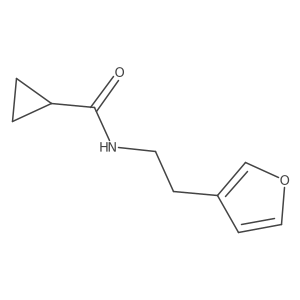 N-(2-(furan-3-yl)ethyl)cyclopropanecarboxamide结构式