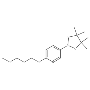 2-(3-Methoxypropoxy)-5-(4,4,5,5-tetramethyl-1,3,2-dioxaborolan-2-yl)pyridine Structure