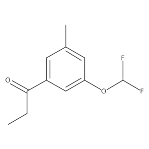 1-(3-(Difluoromethoxy)-5-methylphenyl)propan-1-one结构式
