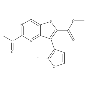 Methyl 7-(2-methylfuran-3-yl)-2-methylsulfinylthieno[3,2-d]pyrimidine-6-carboxylate结构式