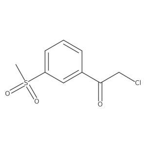 2-Chloro-1-(3-methanesulfonylphenyl)ethan-1-one结构式