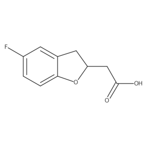 2-(5-Fluoro-2,3-dihydro-1-benzofuran-2-yl)acetic acid结构式