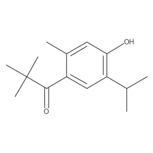 1-[4-Hydroxy-2-methyl-5-(propan-2-yl)phenyl]-2,2-dimethylpropan-1-one结构式