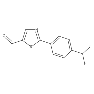 2-[4-(Difluoromethyl)phenyl]-5-thiazolecarboxaldehyde Structure