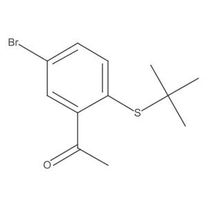 1-(5-Bromo-2-(tert-butylthio)phenyl)ethan-1-one Structure