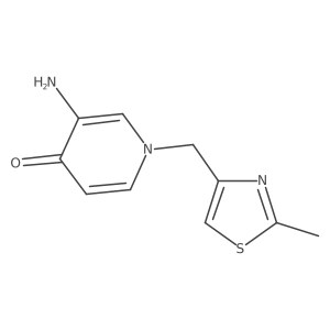 3-Amino-1-[(2-methyl-1,3-thiazol-4-yl)methyl]-1,4-dihydropyridin-4-one结构式