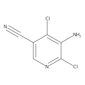 5-Amino-4,6-dichloronicotinonitrile结构式