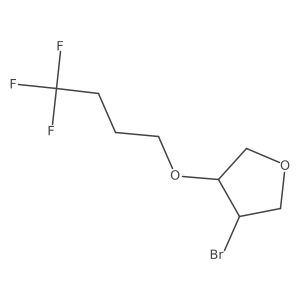 3-Bromo-4-(4,4,4-trifluorobutoxy)oxolane结构式
