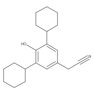 3,5-Dicyclohexyl-4-hydroxybenzeneacetonitrile Structure