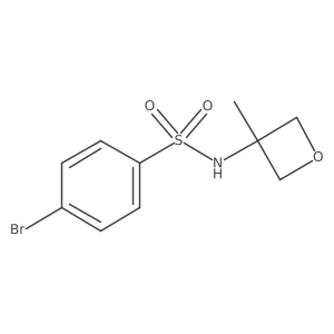 4-bromo-N-(3-methyloxetan-3-yl)benzenesulfonamide结构式