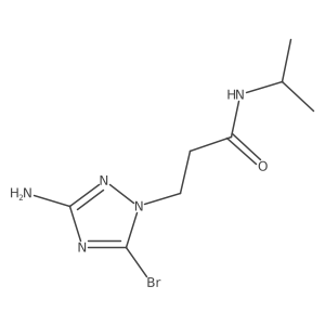 3-(3-amino-5-bromo-1H-1,2,4-triazol-1-yl)-N-(propan-2-yl)propanamide Structure