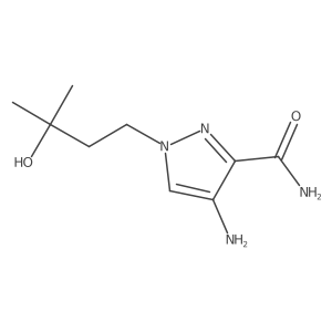 4-amino-1-(3-hydroxy-3-methylbutyl)-1H-pyrazole-3-carboxamide Structure